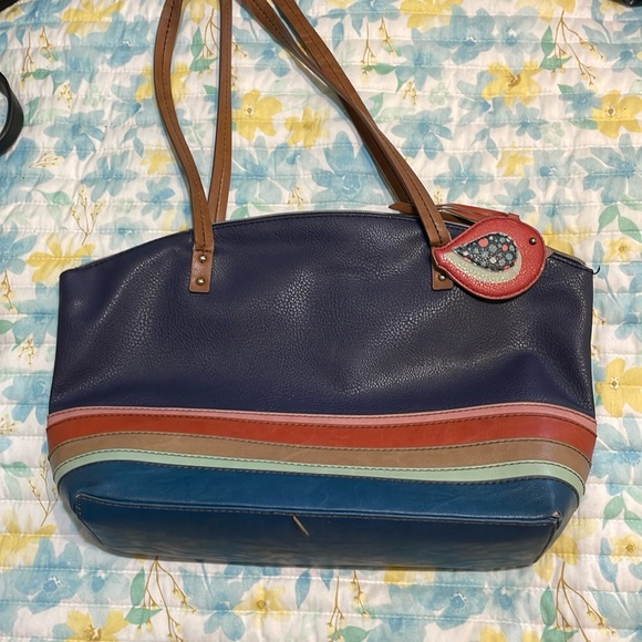 Relic Handbags - Relic navy blue rainbow purse